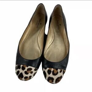 Kate spade leather/calf fur jazz flats 8.5
